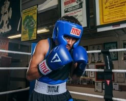 TITLE Classic USA Boxing Competition Headgear – With Cheeks -Boxing Shop CACHXBL 3 2