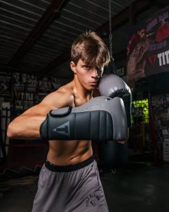 TITLE Boxing Combat Bag Gloves -Boxing Shop COMBGGRBK 3