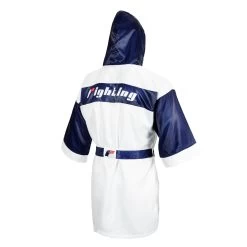 Fighting Full Length Robe 28 Fighting Full Length Robe -Boxing Shop FFLR WH BL 4
