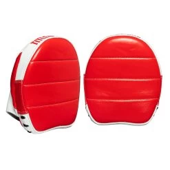 TITLE Boxing Fighting Fresh Leather Punch Mitts -Boxing Shop FFPM RD WH 3
