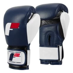 Fighting Force Leather Bag Gloves -Boxing Shop FTGFBG BL WH BK 2