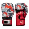TITLE Boxing Infused Foam Camo Color Pop Bag Gloves -Boxing Shop IFSCPBG GR RD 1