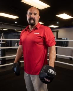 TITLE Boxing Poly Checker Polo -Boxing Shop KTA28RD