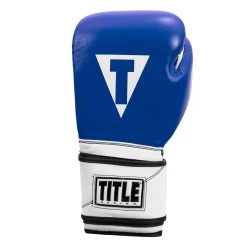 TITLE Boxing Premium Leather Performance Training Gloves -Boxing Shop LPTG BL WH BK 003