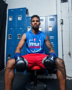 TITLE Boxing Jumbo Logo Sleeveless Hoodie -Boxing Shop LTA4BL 1