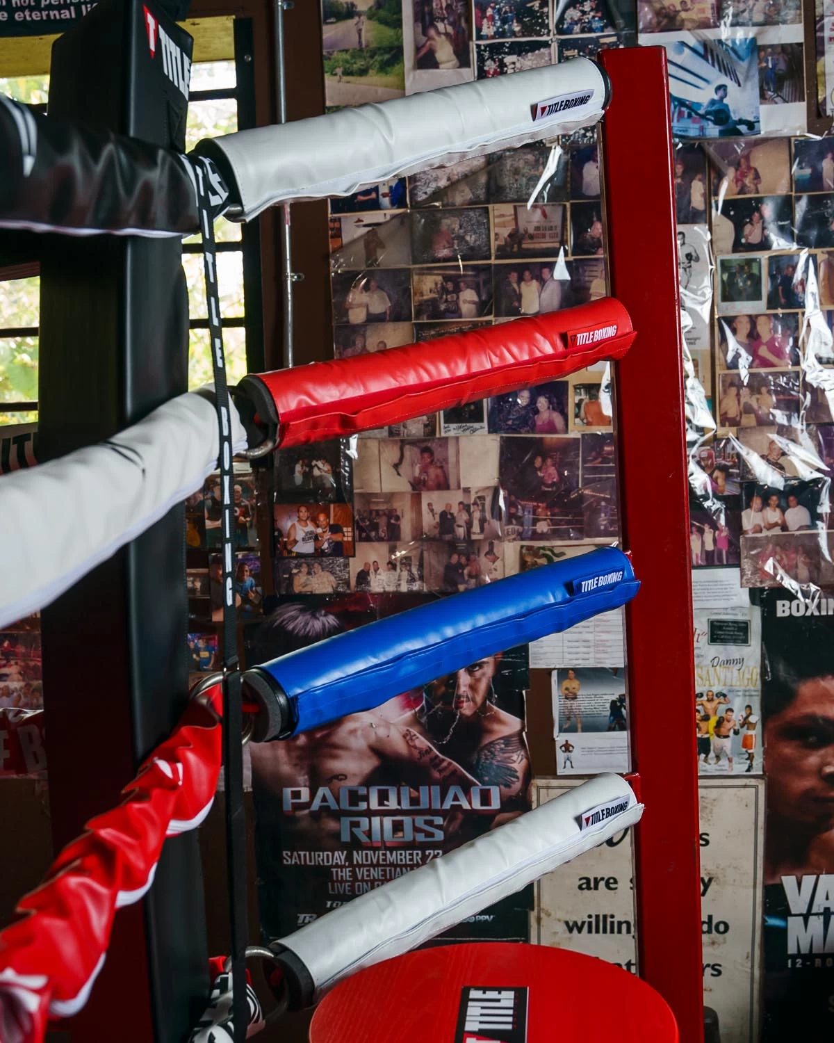 TITLE Boxing Blank Ring Turnbuckle Covers 3 TITLE Boxing Blank Ring Turnbuckle Covers