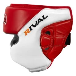 Rival Boxing Amateur Competition Headgear With Cheek Protect -Boxing Shop RHGC2C RD WH 3