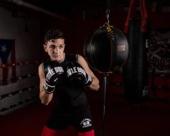 TITLE Boxing Retro Style Leather Double End Bag -Boxing Shop RSLDEB BKGD