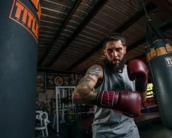 TITLE Boxing Sugar Ray Leonard Throwback Leather Bag Gloves -Boxing Shop SRLTLBGMR 4