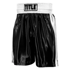 TITLE Boxing Edge Boxing Trunks -Boxing Shop TBTC2 BK WH 1