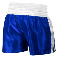 TITLE Boxing Professional Women’s Satin Striped Boxing Trunks -Boxing Shop TPBTW2 BL WH 3