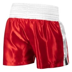 TITLE Boxing Professional Women’s Satin Striped Boxing Trunks -Boxing Shop TPBTW2 RD WH 3