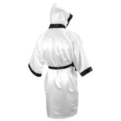 TITLE Boxing Full Length Robe -Boxing Shop TSRFL WH BK 3
