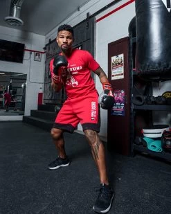 TITLE Boxing Dual Stripe Sweat Shorts -Boxing Shop TTSV4RDBK 1