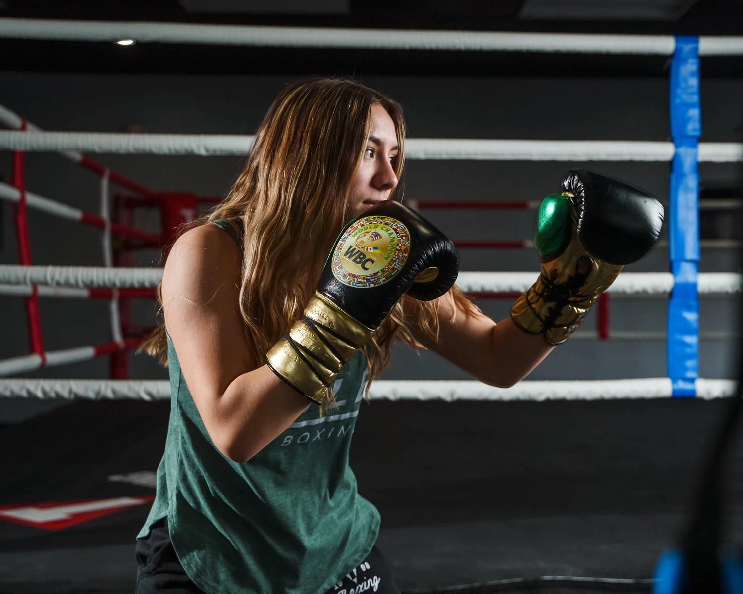 WBC By TITLE Boxing Green Belt Sparring Gloves 4 WBC By TITLE Boxing Green Belt Sparring Gloves - Image 2