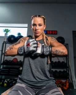 TITLE MMA Menace Metallic Training Gloves -Boxing Shop XMMTGSV