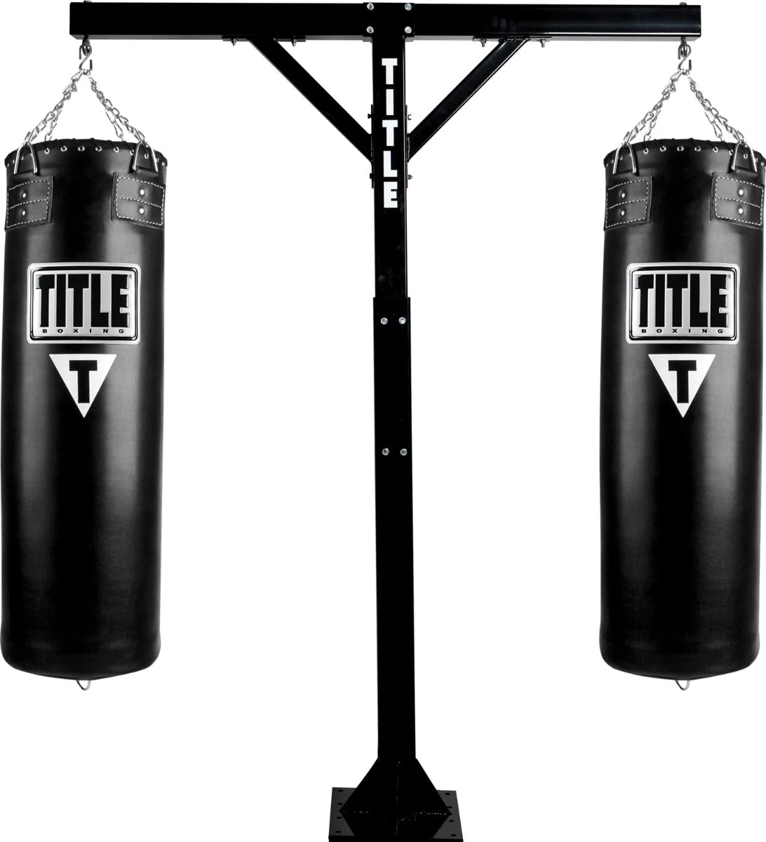 TITLE Boxing Adjustable Heavy Duty Double Bags Stand 3 TITLE Boxing Adjustable Heavy Duty Double Bags Stand
