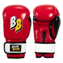 BOOM BOOM Boxing Silencer Youth Bag Gloves -Boxing Shop bbybgs rd bk wh 001