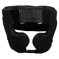 TITLE Black Training Headgear -Boxing Shop bkthg bk 2