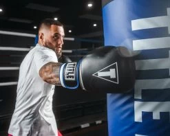 TITLE Boxing Leather Big League Training Gloves -Boxing Shop bltg2 bk bl wh 3 1