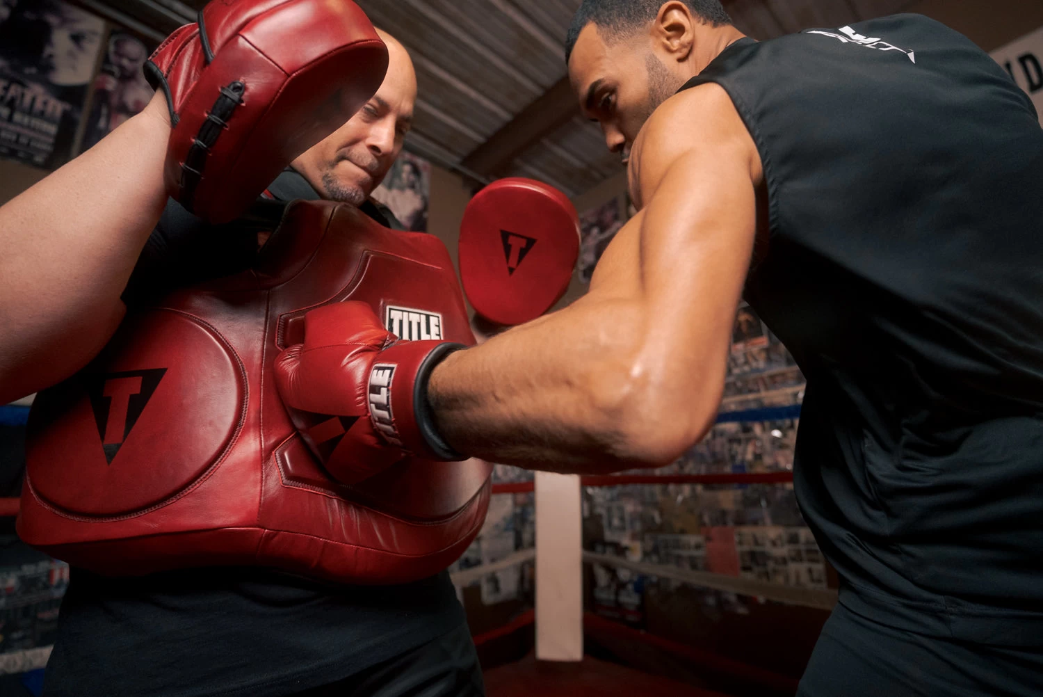 TITLE Boxing Blood Red Leather Body Protector 4 TITLE Boxing Blood Red Leather Body Protector - Image 2