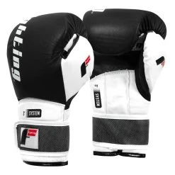 Fighting S2 GEL Power Sparring Gloves -Boxing Shop fspgsg bk wh 002