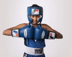 Fighting USA Boxing Competition Headgear With Cheeks -Boxing Shop fsuch bl 1 1