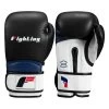 Fighting Ferocity Leather Training Gloves -Boxing Shop ftgtg bk wh bl 1 2