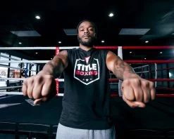 TITLE Boxing Jumbo Logo Sleeveless Hoodie -Boxing Shop lta4 bk 1 1