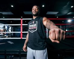 TITLE Boxing Jumbo Logo Sleeveless Hoodie -Boxing Shop lta4 bk 2