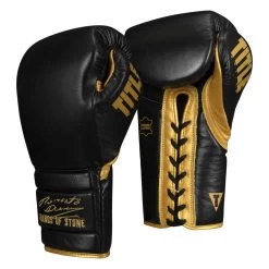 TITLE Boxing Roberto Duran Leather Sparring Gloves 12 TITLE Boxing Roberto Duran Leather Sparring Gloves -Boxing Shop rdsg bk gd 02