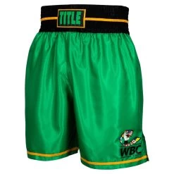 WBC By TITLE Boxing Professional Boxing Trunks 22 WBC By TITLE Boxing Professional Boxing Trunks -Boxing Shop wbcbt gn bk 1 1
