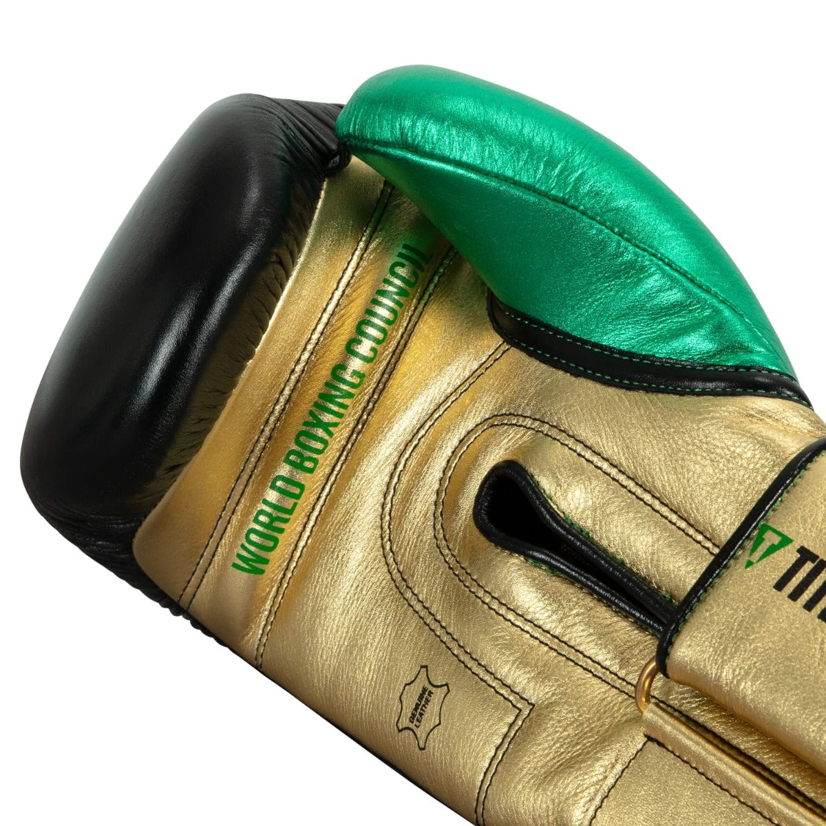 WBC By TITLE Boxing Green Belt Bag Gloves 7 WBC By TITLE Boxing Green Belt Bag Gloves - Image 5