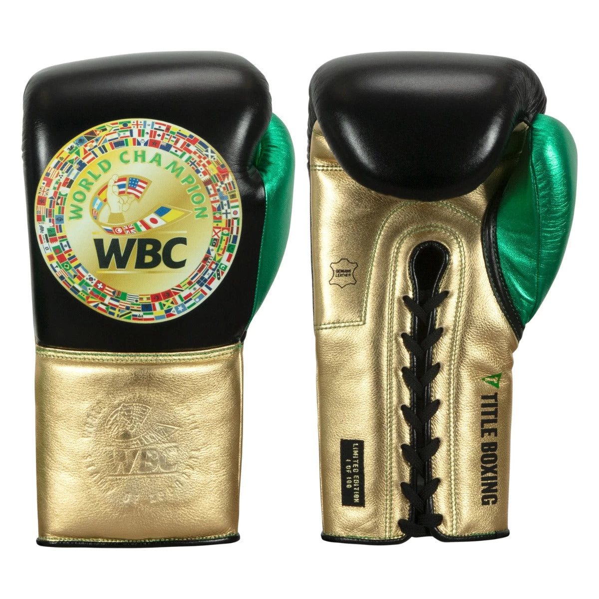 WBC By TITLE Boxing Green Belt Sparring Gloves 3 WBC By TITLE Boxing Green Belt Sparring Gloves