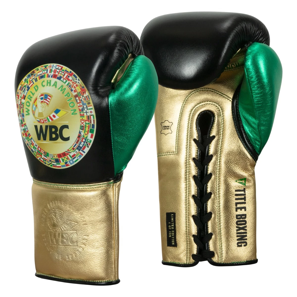 WBC By TITLE Boxing Green Belt Sparring Gloves 5 WBC By TITLE Boxing Green Belt Sparring Gloves - Image 3