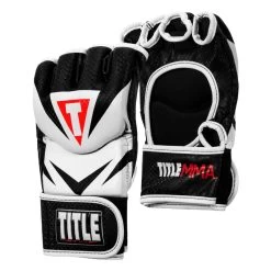TITLE MMA Command Pro Fight Gloves -Boxing Shop xmcpfg bk wh 002