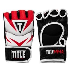 TITLE MMA Command Pro Fight Gloves -Boxing Shop xmcpfg rd wh 001 1