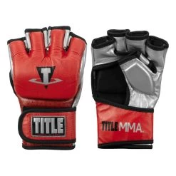 TITLE MMA Menace Metallic Training Gloves -Boxing Shop xmmtg rd sv 001
