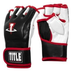 TITLE MMA Conflict Training Gloves -Boxing Shop xmtg bk wh rd 002