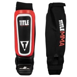 TITLE MMA Shin-N-Instep Pull-On Guards 8 TITLE MMA Shin-N-Instep Pull-On Guards -Boxing Shop ztsnsg bk rd 2